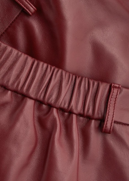 Leather mini skirt