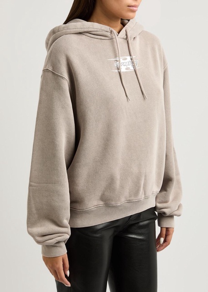 Logo hooded cotton sweatshirt