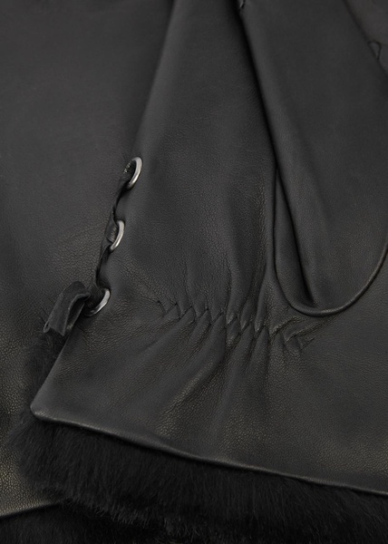 Aliette fur-lined leather gloves