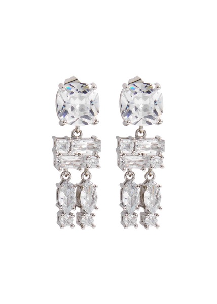 Crystal-embellished drop earrings