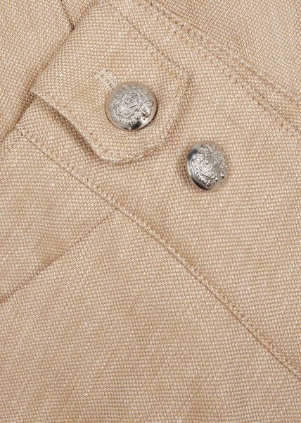Aubrie cropped linen-blend trousers