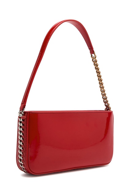 Frayme patent faux leather shoulder bag 