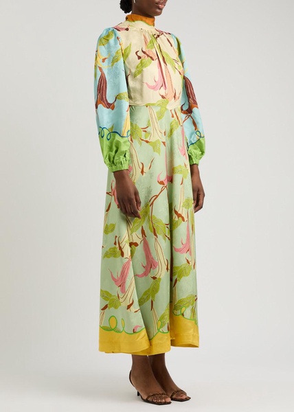 Rafaela printed jacquard midi dress