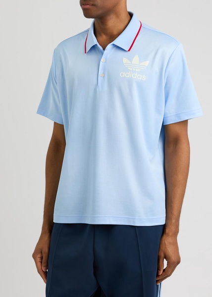 Logo cotton-blend polo shirt