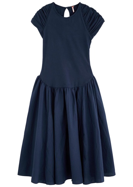 Afternoon Elegance stretch-cotton midi dress 