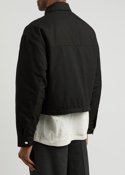 Padded cropped twill jacket