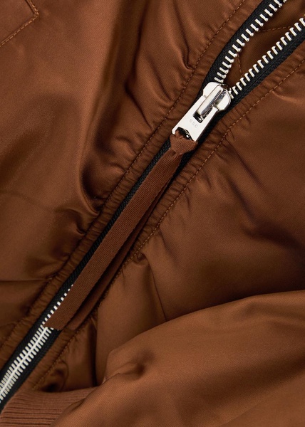 Jett padded satin bomber jacket