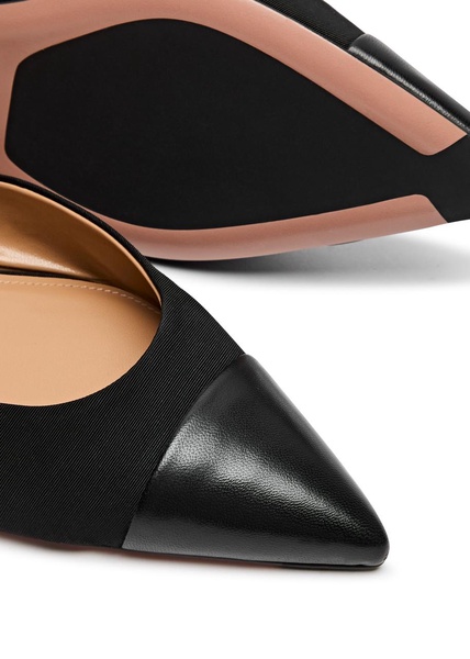 Milanese faille slingback flats