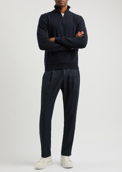 Half-zip wool jumper 