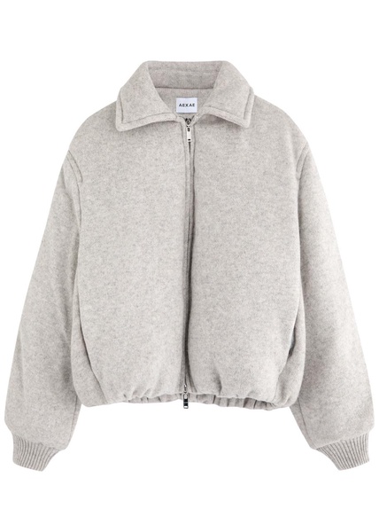 Padded cashmere-blend jacket