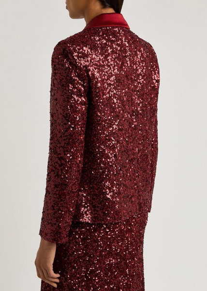 Devyn sequin-embellished tulle blazer