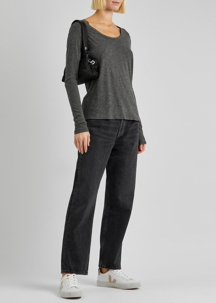 Jacksonville slubbed cotton-blend top