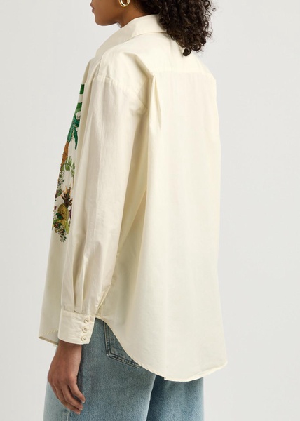 Tiger embroidered cotton shirt