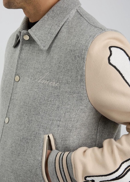 Bones wool-blend varsity jacket