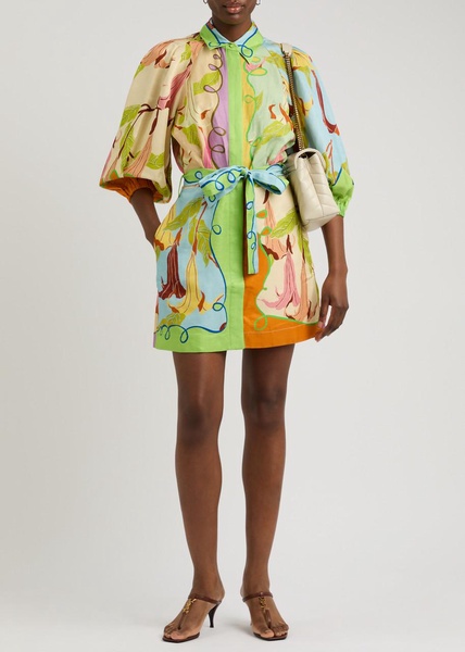 Rafaela printed mini shirt dress