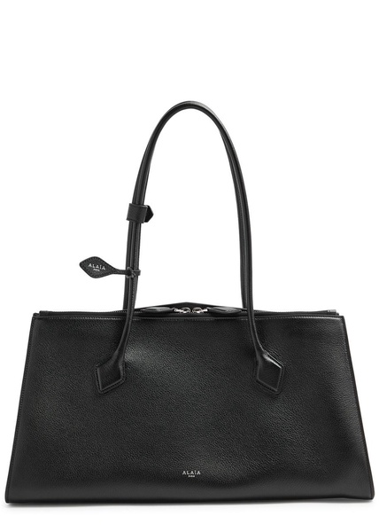 Le Teckel grained leather tote