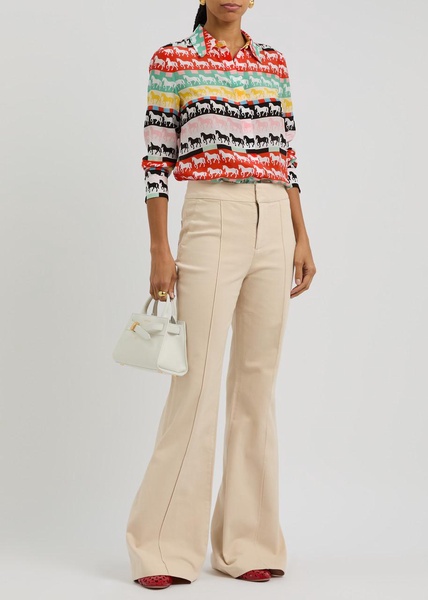 Willa horse-print silk shirt