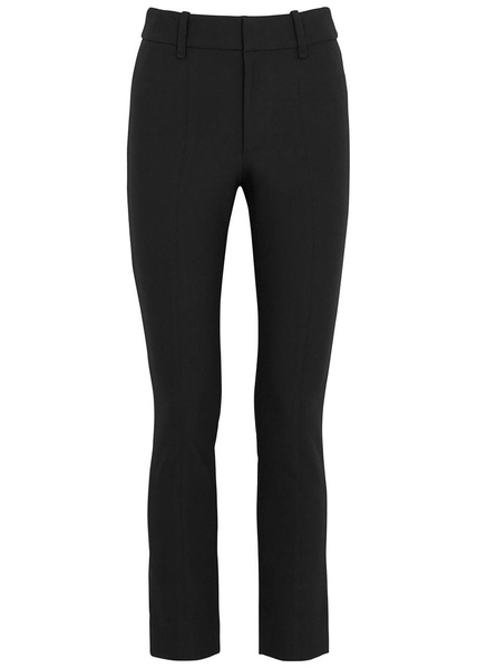 Slim-leg stretch-cotton trousers