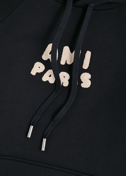 Logo-embroidered hooded cotton sweatshirt