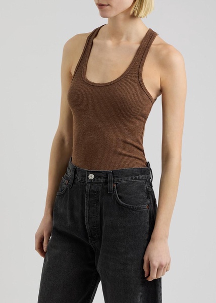 Bianca ribbed-knit tank