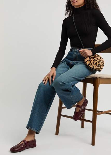 Vienne laser-cut leather ballet flats 