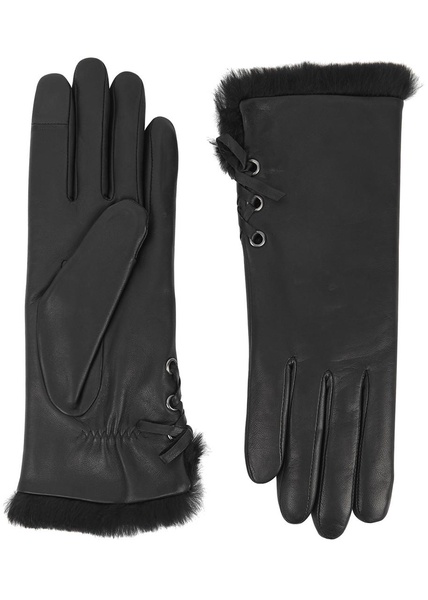 Aliette fur-lined leather gloves