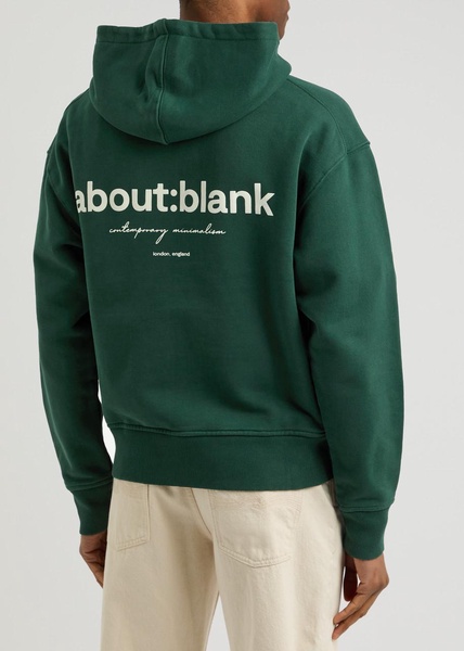 Box logo-print hooded cotton sweatshirt