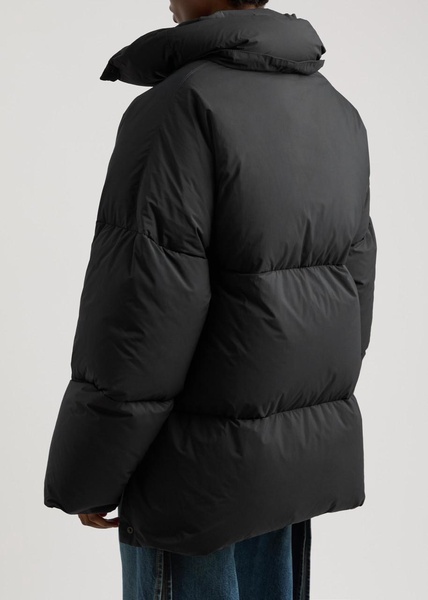 Hooded quilted shell jacket