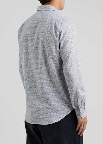 Patterned-jacquard cotton shirt