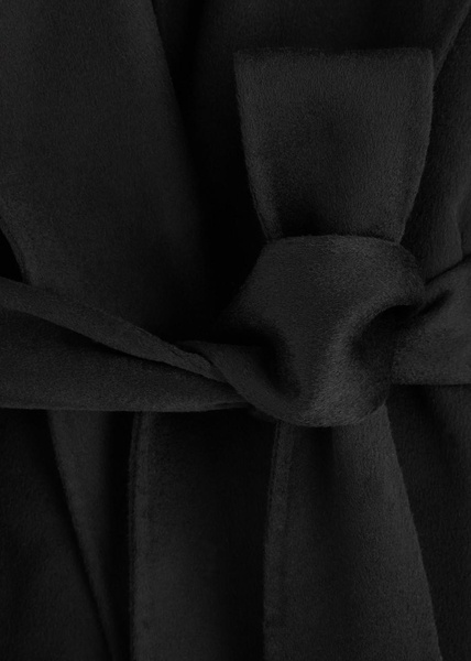 Belted wool-blend coat