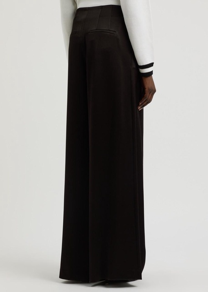 Eloise wide-leg satin trousers