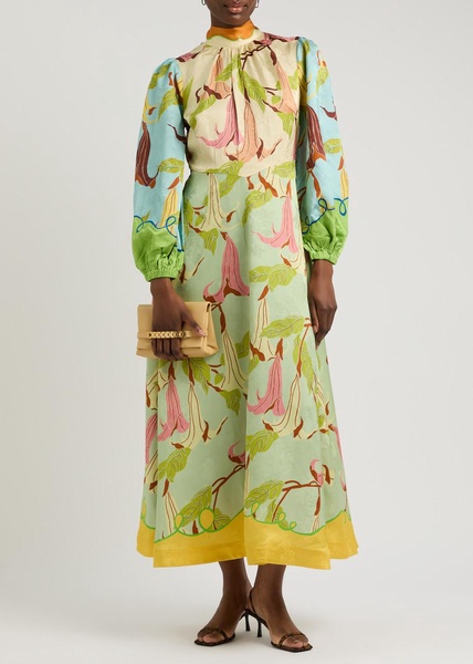 Rafaela printed jacquard midi dress