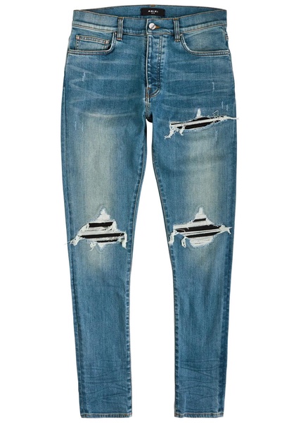 MX1 ripped slim-leg jeans