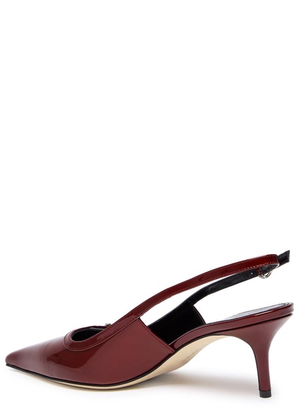 Saba patent-leather slingback pumps