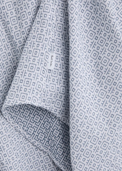 Patterned-jacquard cotton shirt