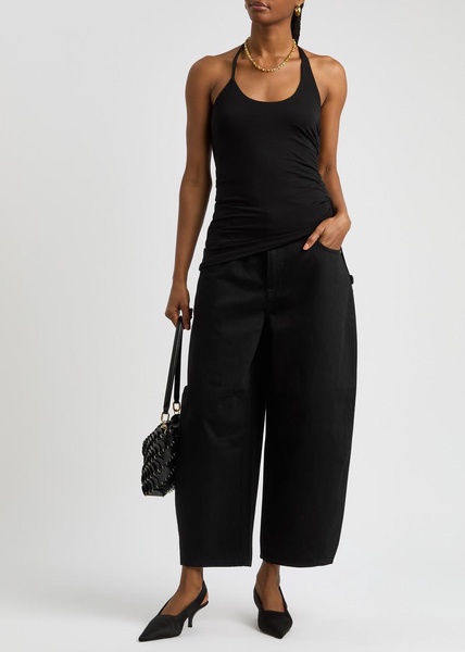 Cocoon cropped barrel-leg jeans