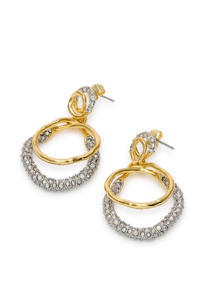 Solanales Spiral 14kt gold-plated stud earrings