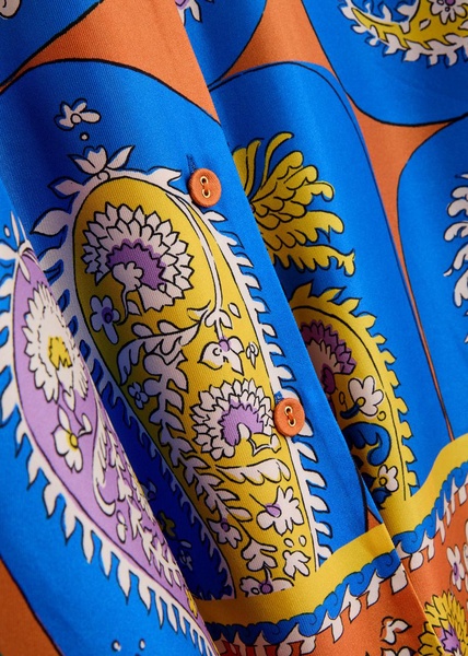 Luis printed silk-twill shirt