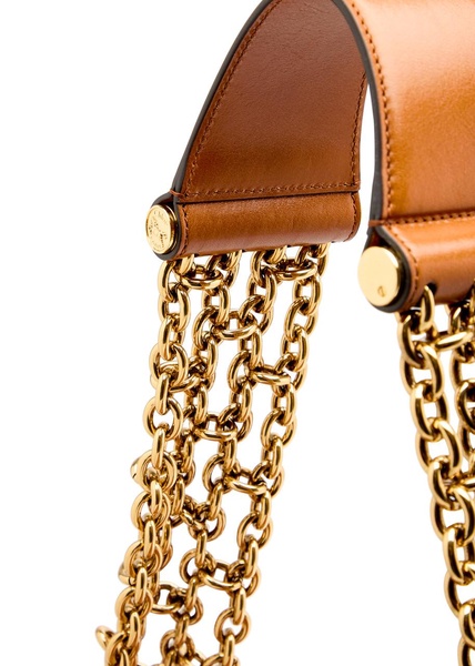 Glossed leather camera bag