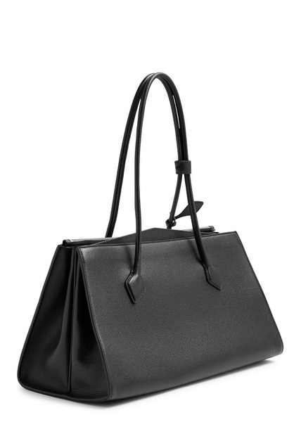 Le Teckel grained leather tote