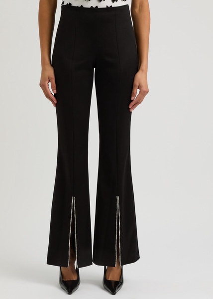 Embellished split-hem trousers