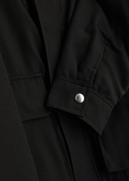 Padded cropped twill jacket