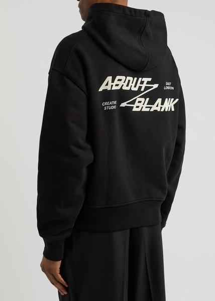 Defender logo-print hooded cotton sweatshirt
