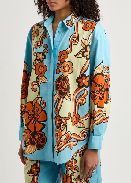 Ondine printed cotton-poplin shirt
