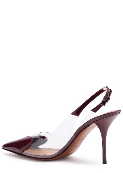 Coeur 100 patent leather slingback pumps