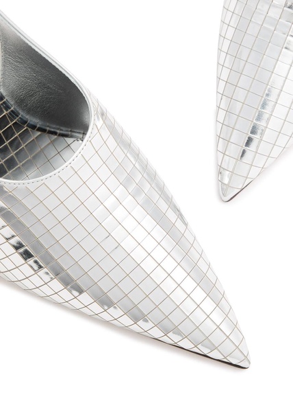 Art Deco 90 metallic leather slingback pumps