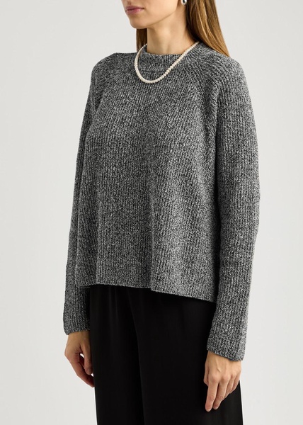 Knitted cotton-blend jumper