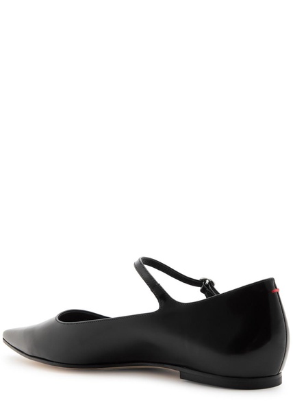 Cleo glossed leather flats 