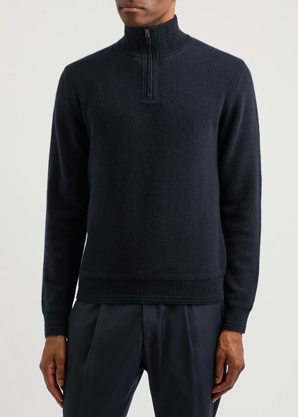 Half-zip wool jumper 