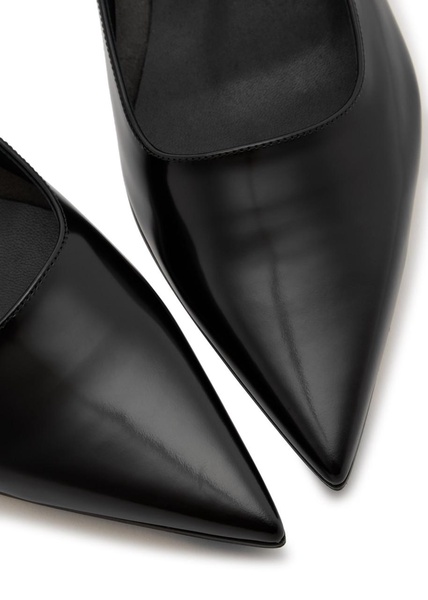 Cleo glossed leather flats 